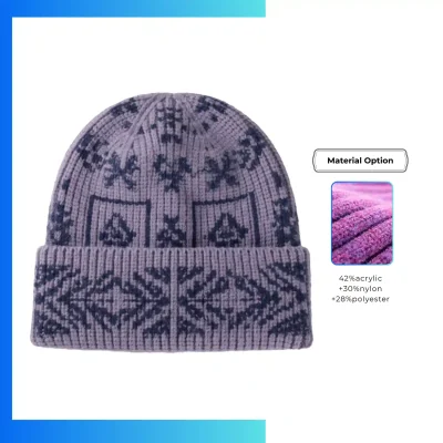 Premium Tri-Blend Cuffed Knitted Beanie Hat – Custom Embroidery Winter Cap