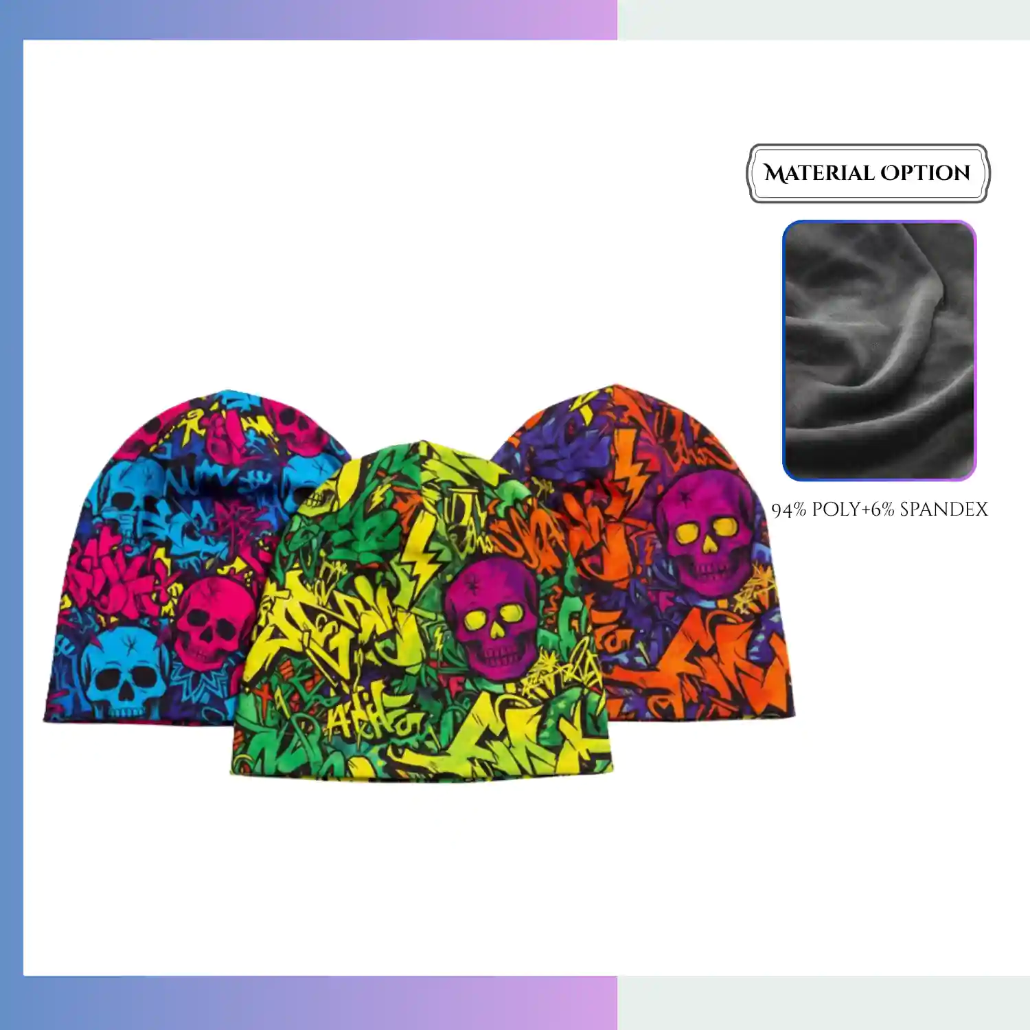 Custom 2-in-1 Sublimation Beanie Neck Gaiter | Dual Layer Multi-Use Winter Headwear