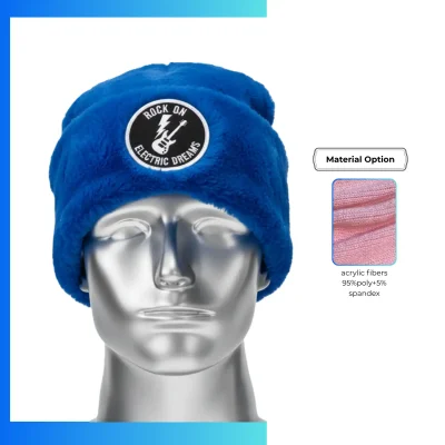 Custom Adjustable Plush Winter Hat – 100% Polyester Soft Touch Beanie with Embroidery & Patch Options