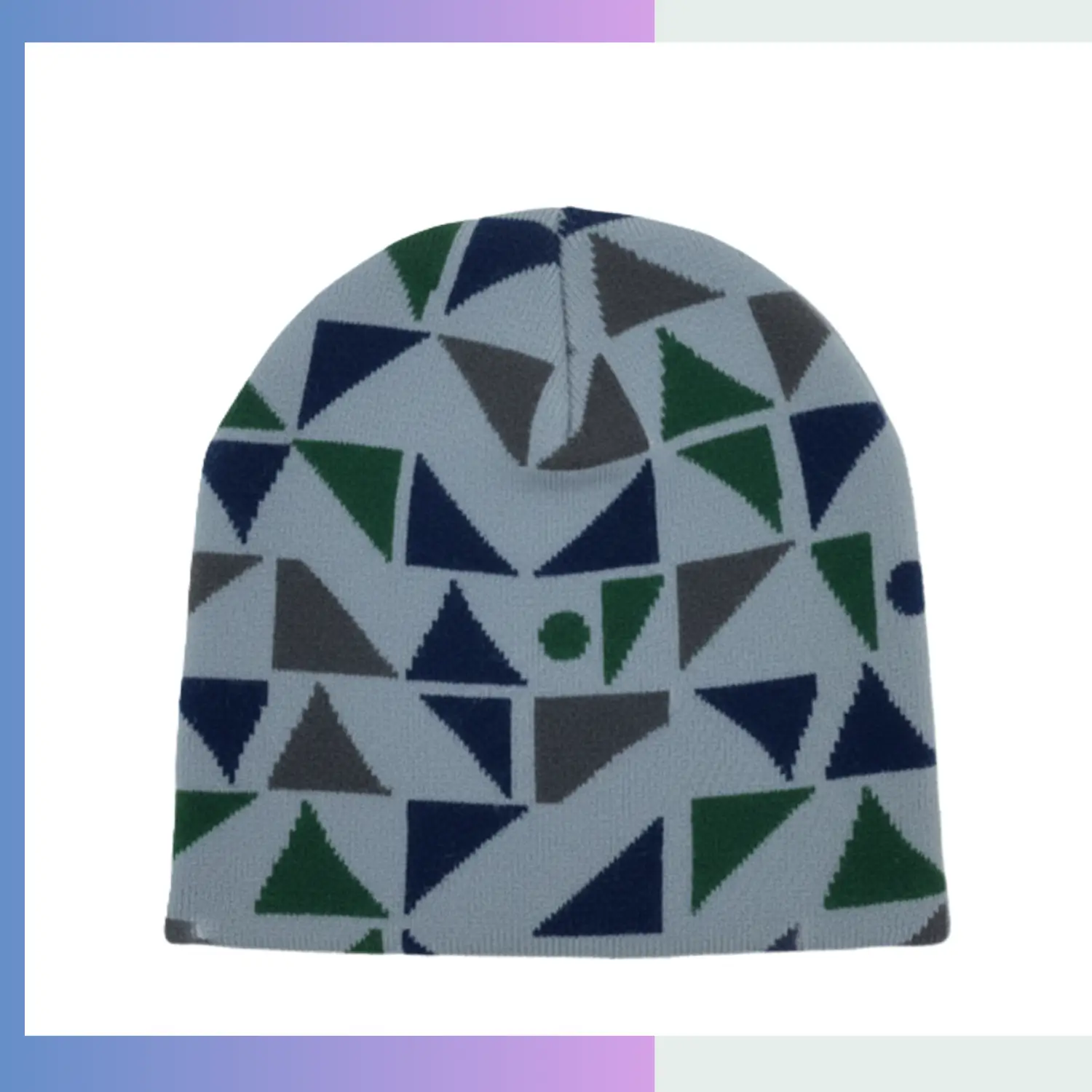 Stock jacquard letter beanie stretch fit custom embroidery brand team beanie