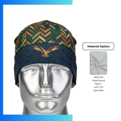 180GSM Heather Skull Cap – Custom Low Profile Beanie with Logo Printing Options
