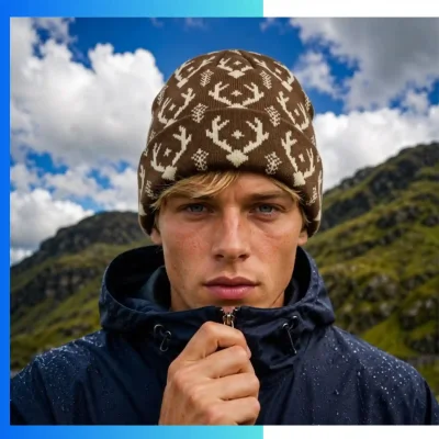 Alternative view of 18 Colors Cuffed Knitted Beanie – 100% Acrylic Winter Hat with Custom Logo Embroidery Options