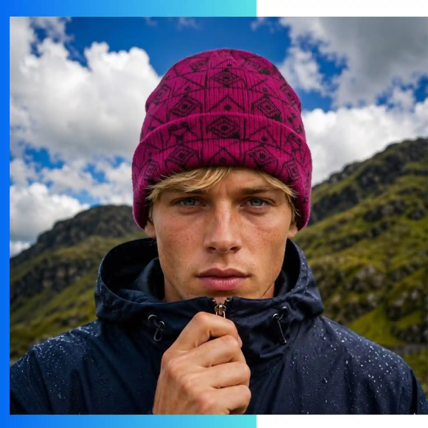 Short Length Acrylic Knitted Beanie Hat – Custom Embroidery Streetwear Winter Cap - Image 2