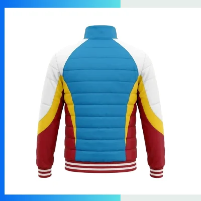Alternative view of Premium Full Button Baseball Puffer Jacket with Inner Zipper – Custom Embroidered Team Outerwear