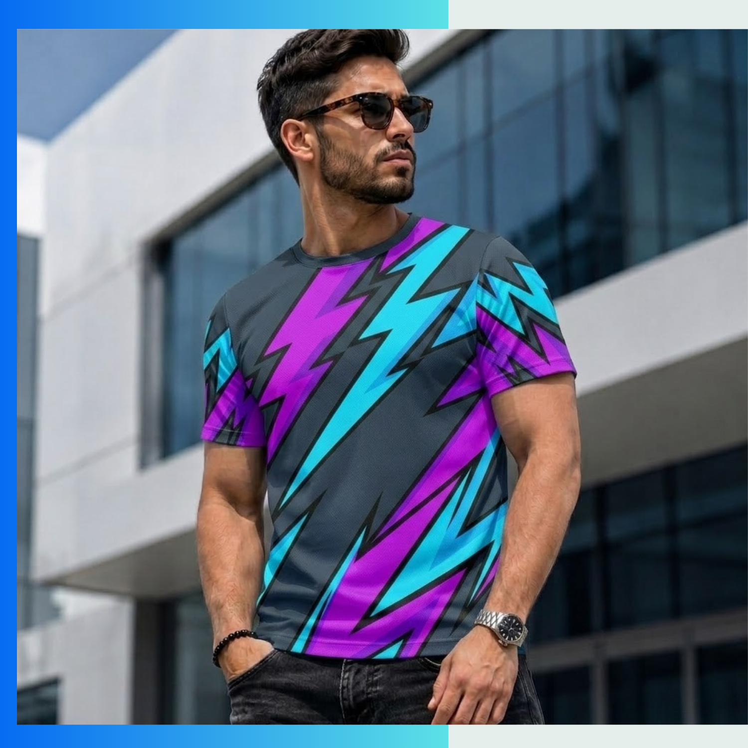 Ringer T-Shirt | Retro Sporty Classic Tee with Custom Screen Print - Image 3