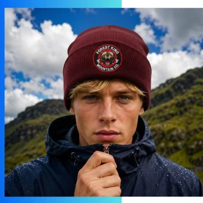Alternative view of Premium Knitted Cuffed Beanie – Custom Embroidery & Patch Logo Winter Hat