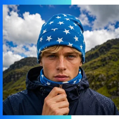 Alternative view of Custom Sublimation Beanie & Neck Scarf Set – Full Color Winter Headwear Duo for Ski & Corporate Branding