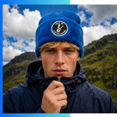 Alternative view of Custom Adjustable Plush Winter Hat – 100% Polyester Soft Touch Beanie with Embroidery & Patch Options