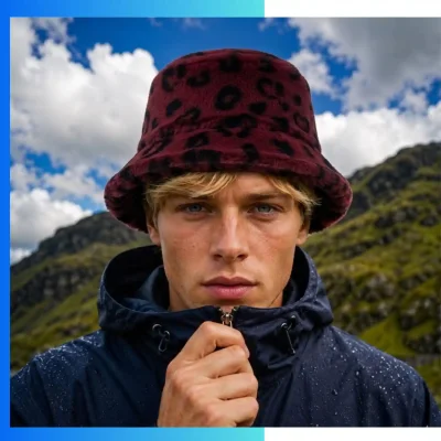 Alternative view of Custom Value Plush Adjustable Winter Hat – Soft Polyester Beanie with Embroidery & Patch Branding