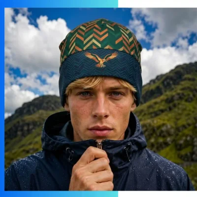 Alternative view of 180GSM Heather Skull Cap – Custom Low Profile Beanie with Logo Printing Options