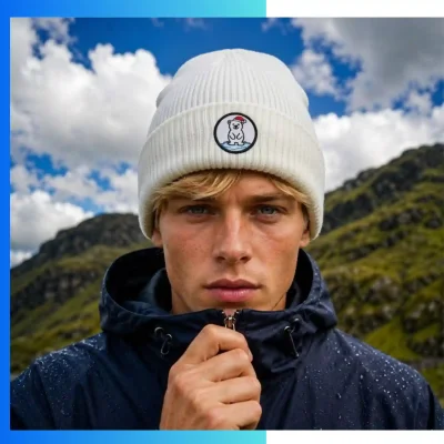 Alternative view of Value Stripe Slouchy Beanie – Custom Embroidery & Patch Winter Hat | 100% Acrylic Economy Series