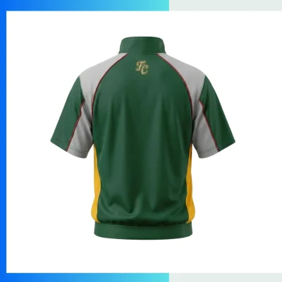 Alternative view of Custom Satin Quarter Zip Windbreaker Jacket – Short Sleeve Baseball Team Jacket with Embroidery Logo