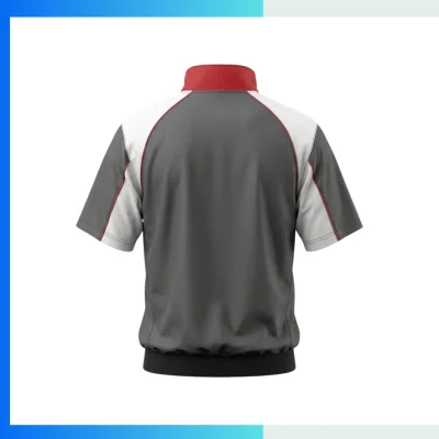Alternative view of Custom Memory Velvet Quarter Zip Windbreaker Jacket – Short Sleeve Baseball Team Jacket with Embroidery Logo