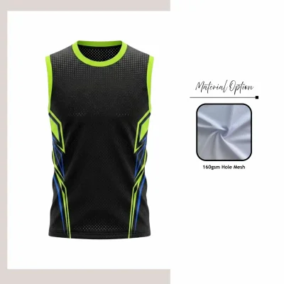 Custom Sleeveless Soccer Jersey – Breathable Hole Mesh Full Sublimation Sportswear (XS–4XL)