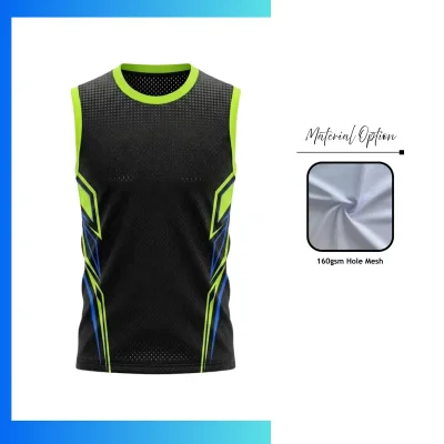 Custom Sleeveless Soccer Jersey β Breathable Hole Mesh Full Sublimation Sportswear (XSβ4XL)