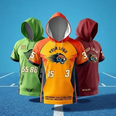 Short Sleeve Hooded Tops